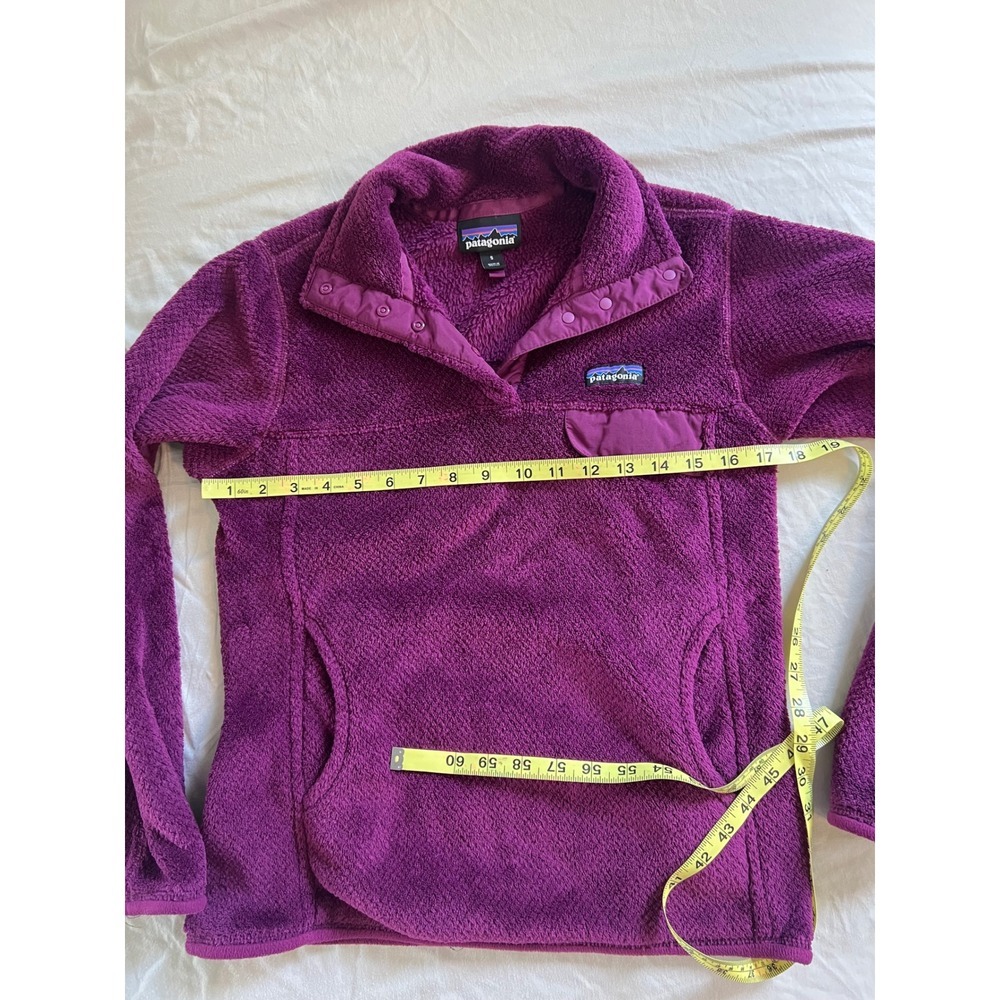 Patagonia Women's Small Purple Fleece Snap Pullover Synchilla Style Pocket - Picture 5 of 6